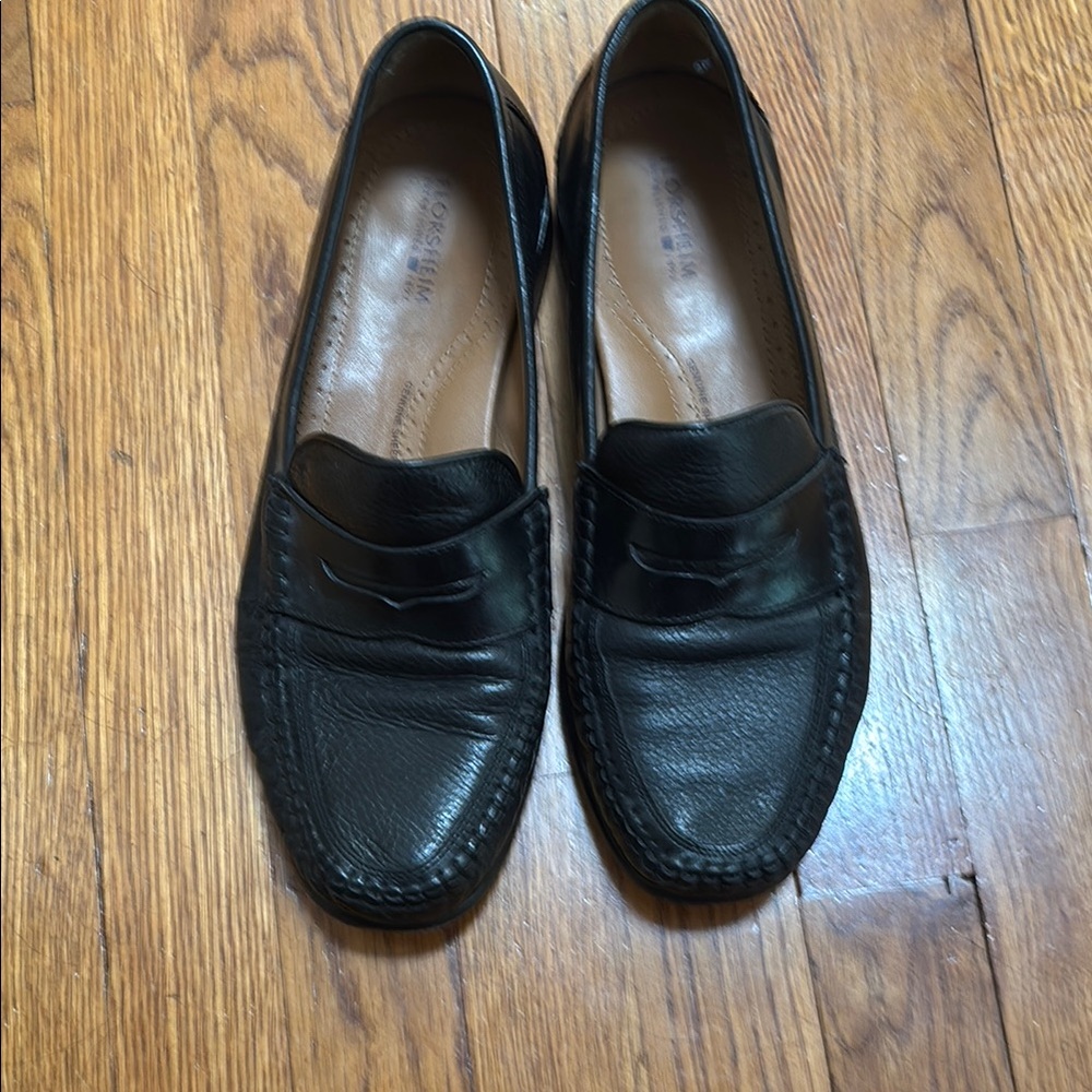 Florsheim Black Leather Slip-On Loafers